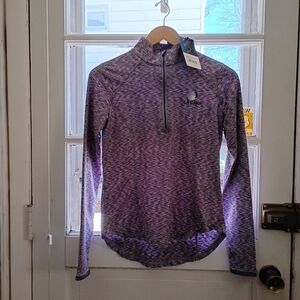 NEW Zero Restriction Pullover 1/4 Zip Women XS Mock Purple Activewear
